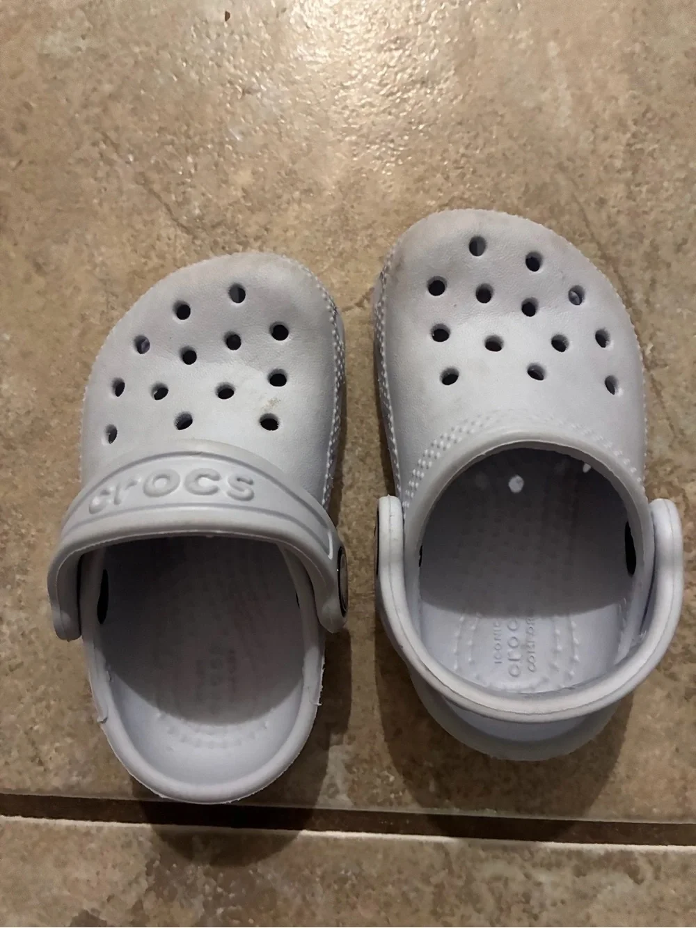 CROCS Kids' Classic Clog in Light Gray